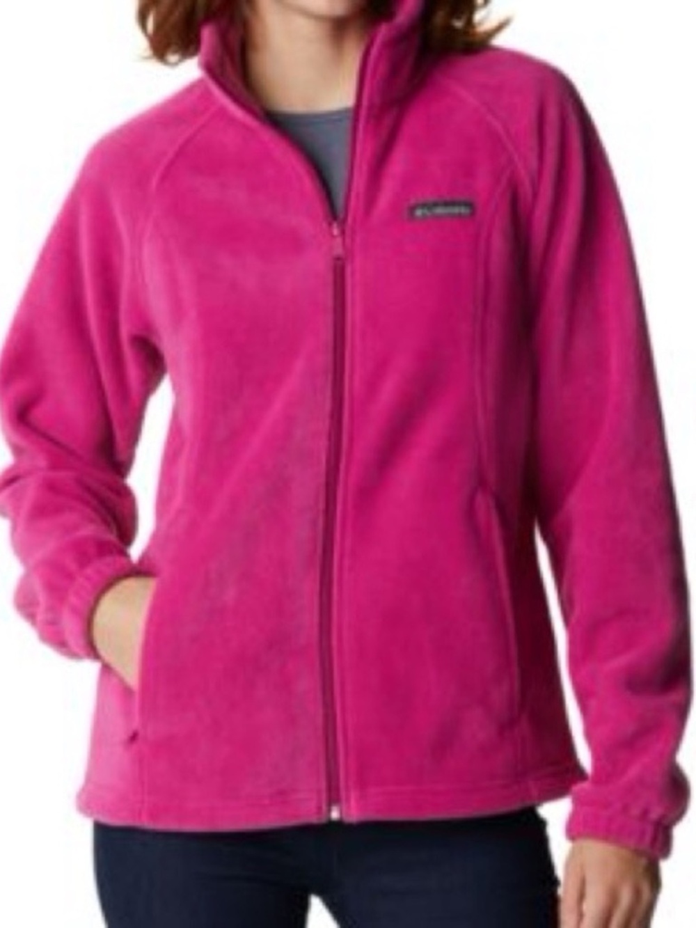 Columbia Hot Pink Full-Zip Fleece Jacket